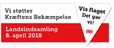 Vi støtter Kræftens bekæmpelse landsindsamling 2018